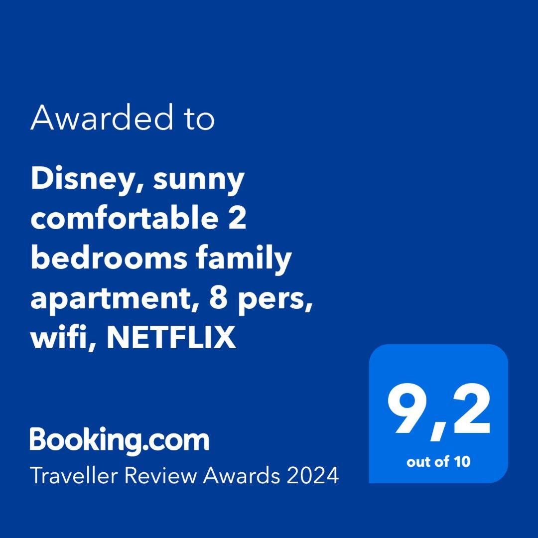 Disney, Sunny Comfortable 2 Bedrooms Family Apartment, 8 Pers, Wifi, Netflix Chessy  Luaran gambar